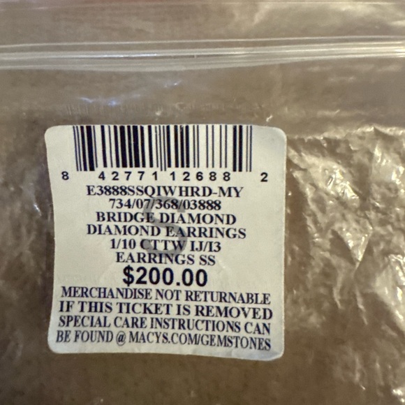 1/10 CT Diamond Halo Dangle Earrings Sterling Silver - Picture 4 of 6